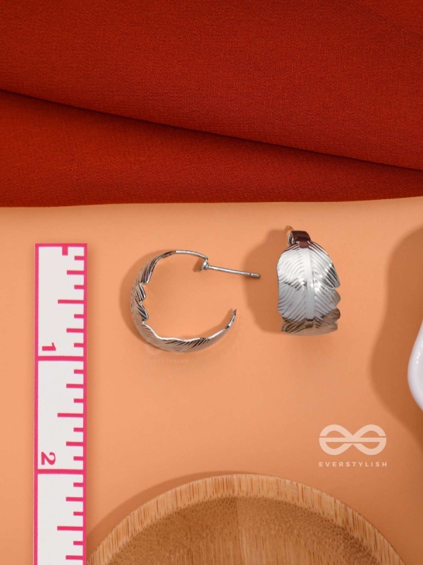 LEAF OF FAITH - STATEMENT SILVER EARRINGS