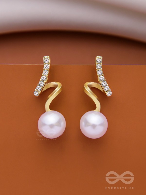 PEARL'N SWIRL - GOLDEN SPARKLING STUDS