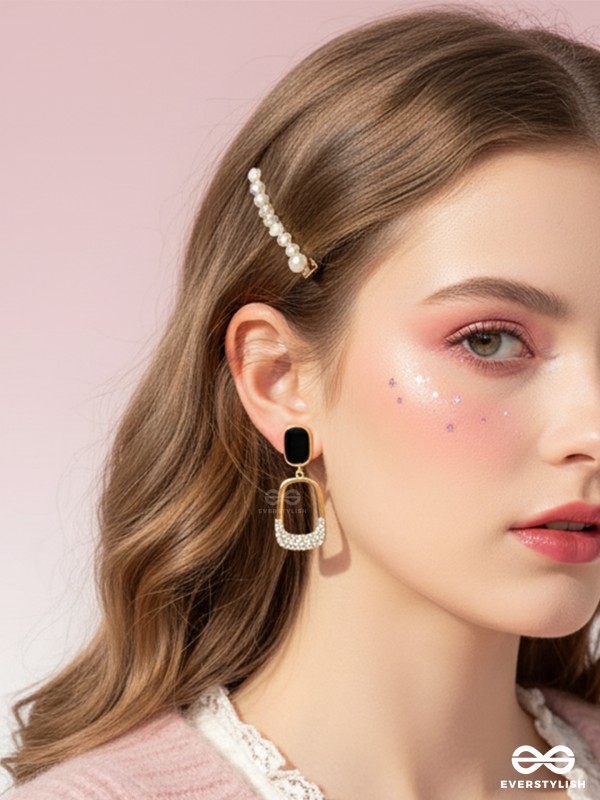 SHIMMER OF NIGHT - STATEMENT DROP EARRINGS