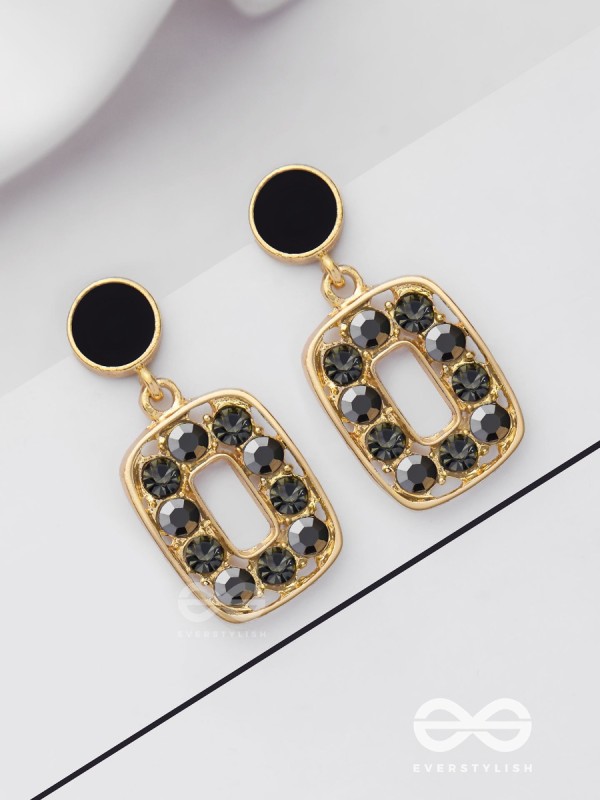 BLACKSMITH CRYSTALS - GOLDEN DROP EARRINGS