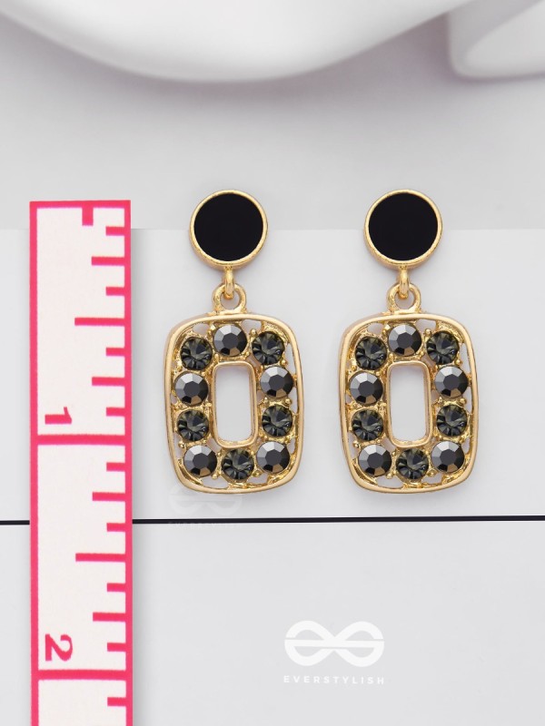 BLACKSMITH CRYSTALS - GOLDEN DROP EARRINGS