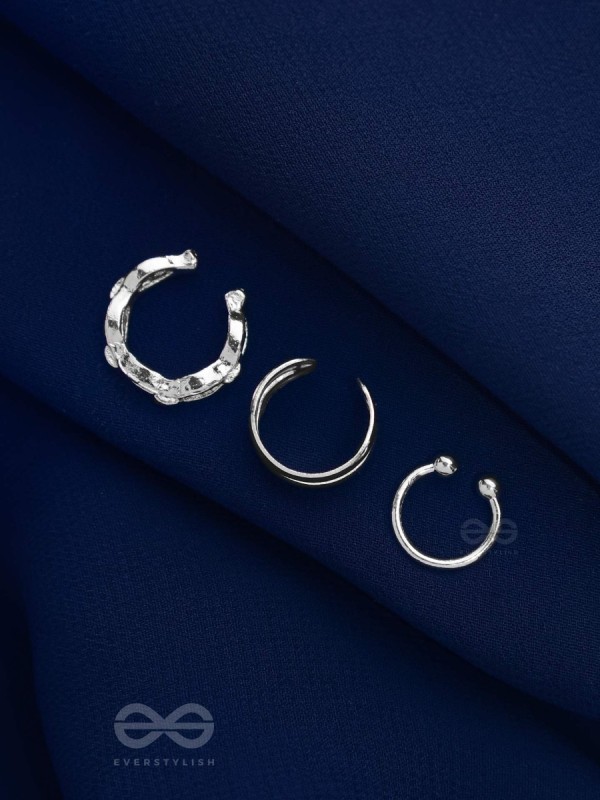 TRIPLE TREBLE - SET OF THREE EAR CUFFS (ONE EAR)