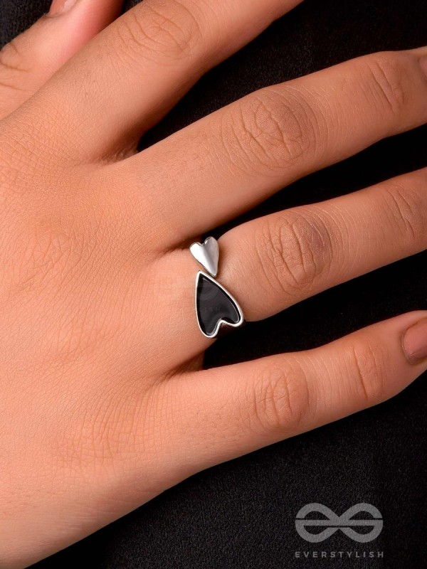 DOUBLE DOSE LOVE - STATEMENT SILVER RING