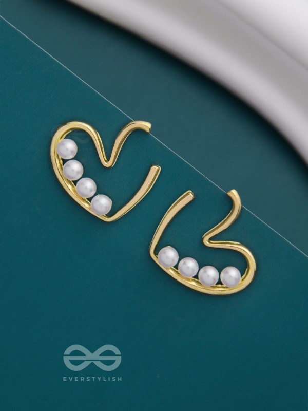 LOVE YOU STILL - GOLDEN PEARL STUDS