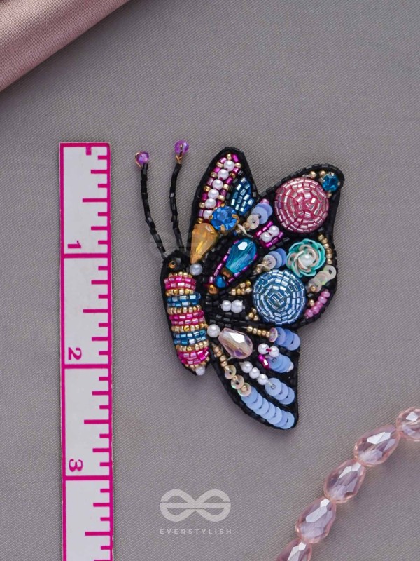 Vanyapadmini - The Gilded Flutter - Sequins, Beads And Cutdana Hand Embroidered Earrings (Multicolor)