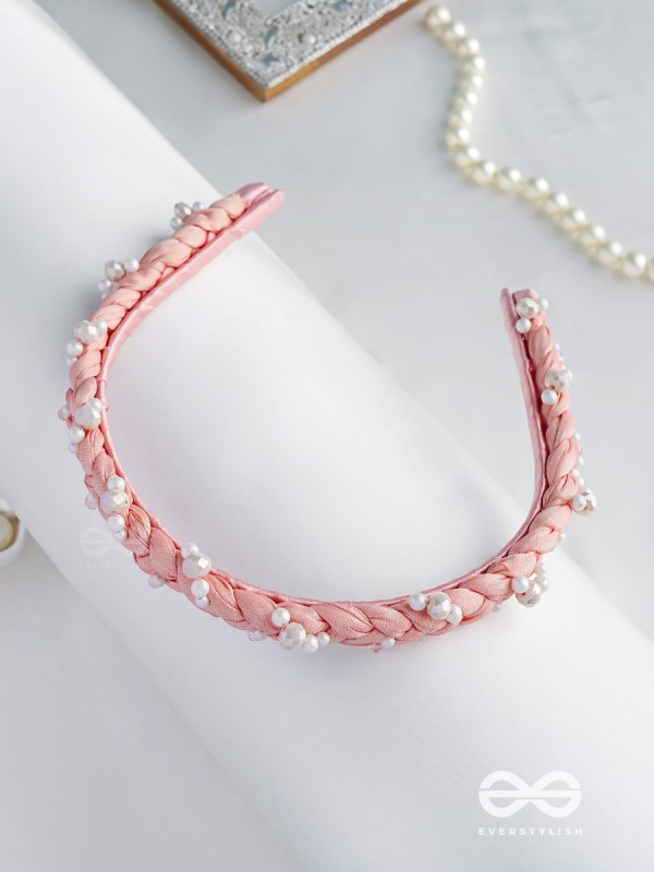 IPSIT - ONE'S DESIRE - PEARL AND FABRIC EMBROIDERED HAIRBAND