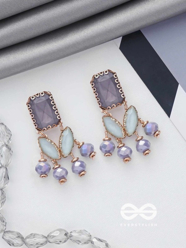 THE PURPLE MIST - STATEMENT DROP EARRINGS