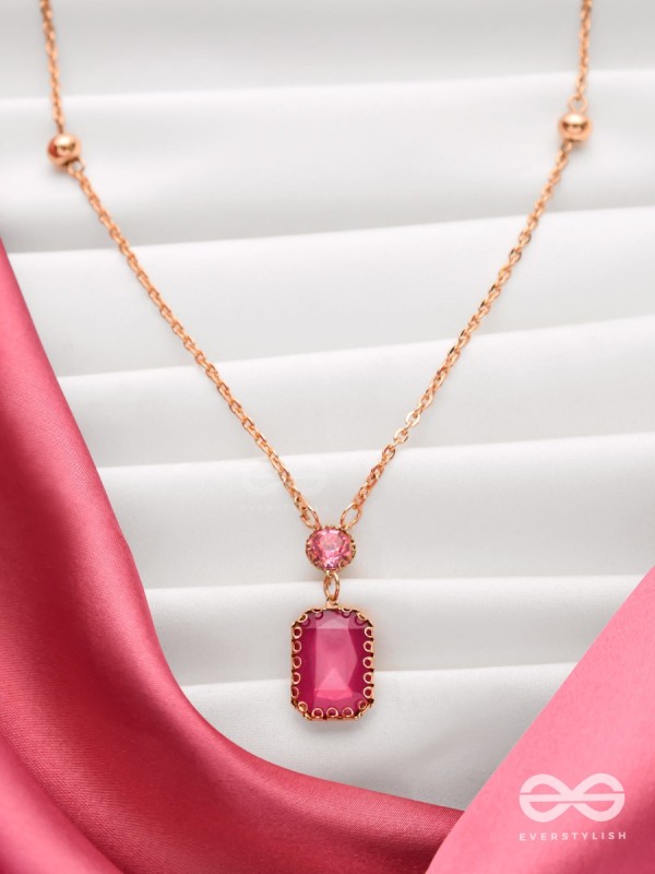 Magenta's Magic - Smart And Casual Neckpiece With Anti-Tarnish Coating