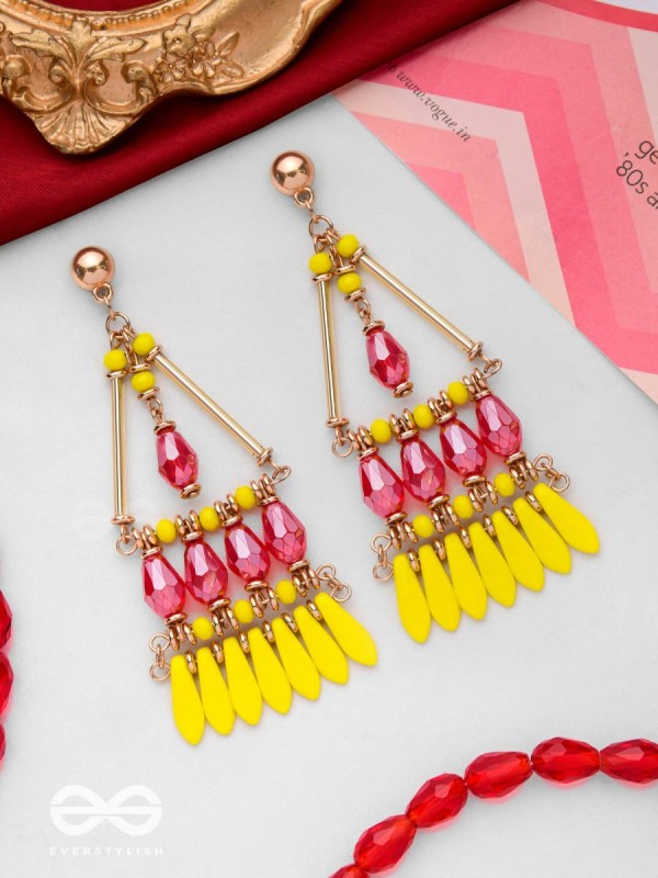 FLAMING DESIRES - STATEMENT DROP EARRINGS