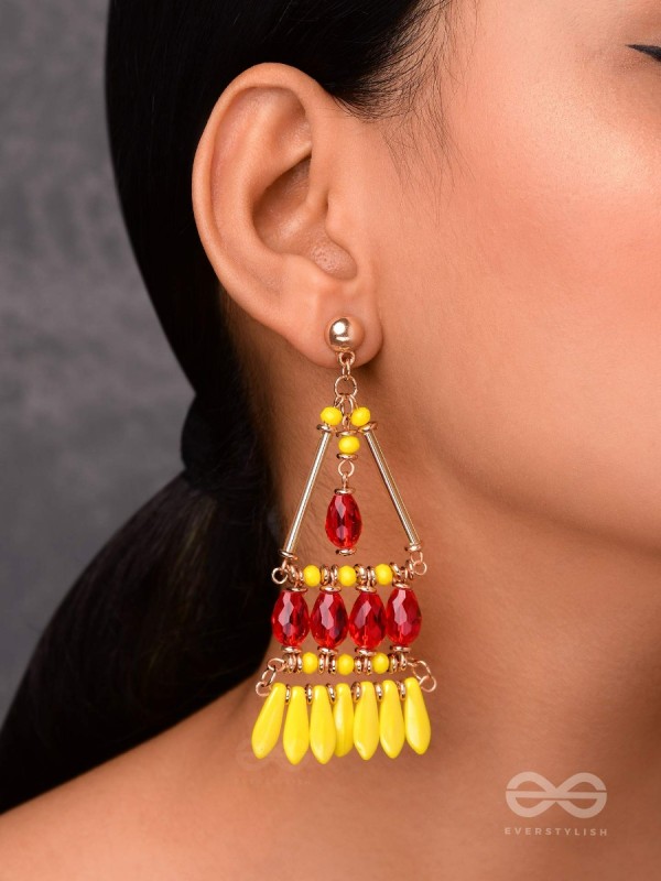 FLAMING DESIRES - STATEMENT DROP EARRINGS