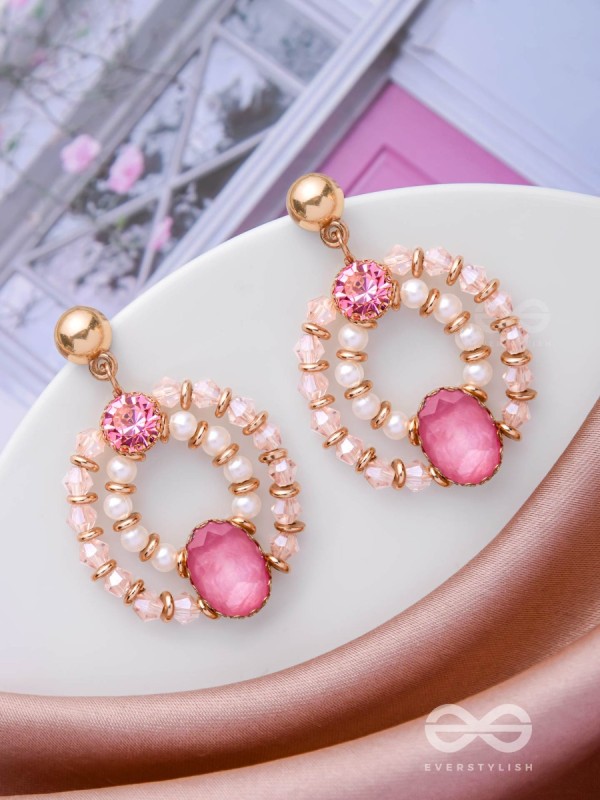 THE MISTY ROSE - ELEGANT DROP EARRINGS