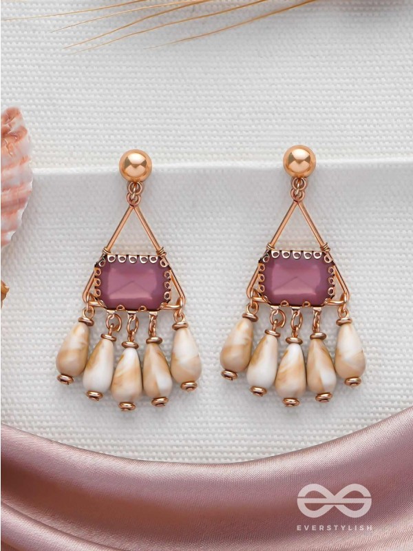 THE SPARKLING SEA-SHORE - STATEMENT DROP EARRINGS