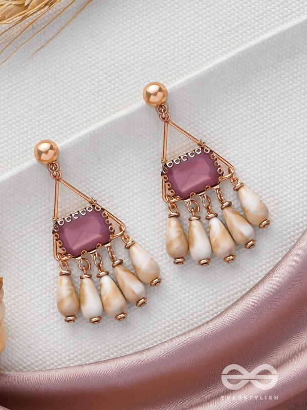 THE SPARKLING SEA-SHORE - STATEMENT DROP EARRINGS