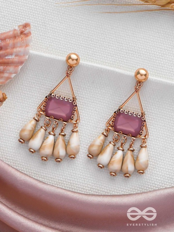 THE SPARKLING SEA-SHORE - STATEMENT DROP EARRINGS