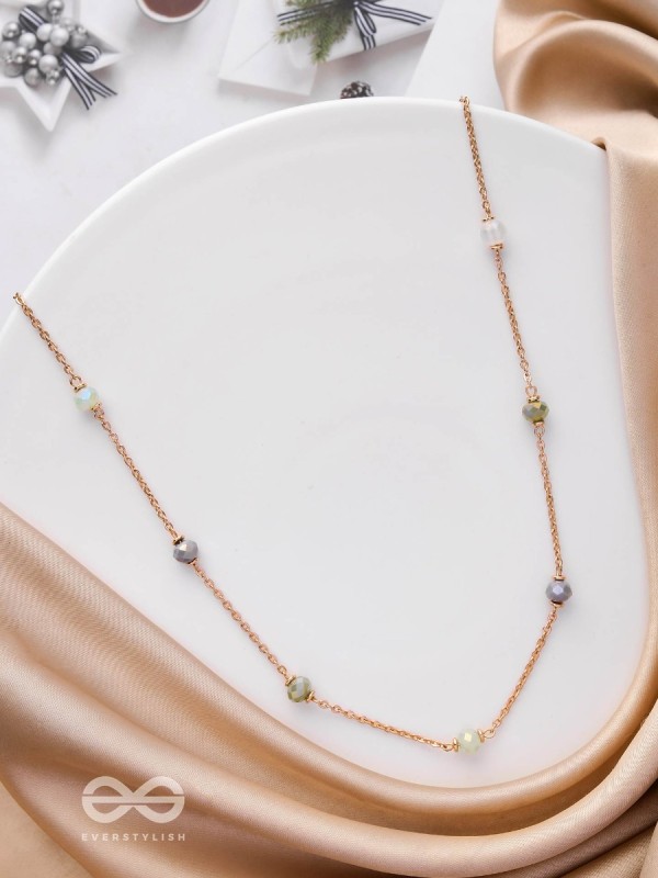 The Distant Drops - Casual Beaded Neckpiece With Anti-Tarnish Coating 