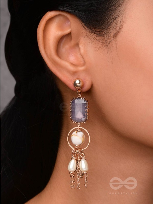 THE SEA HORIZON - STATEMENT DROP EARRINGS