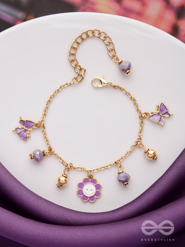 THE JOY OF LIVING - PURPLE CHARMED BRACELET