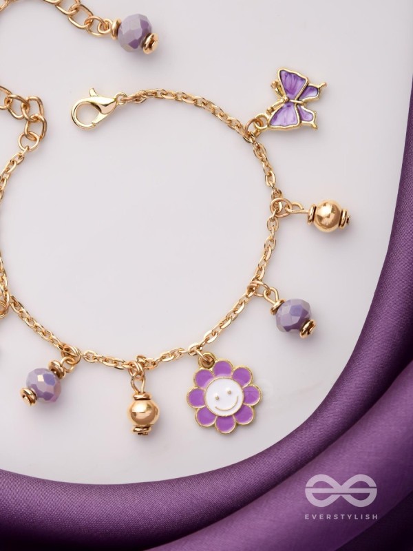 THE JOY OF LIVING - PURPLE CHARMED BRACELET