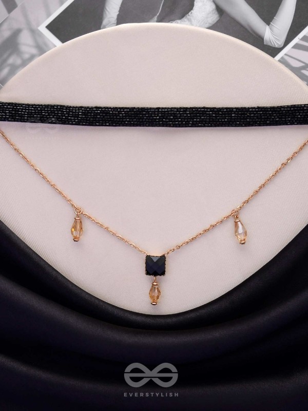 Magic In Darkness - Statement Choker Neckpiece With Anti-Tarnish Coating 