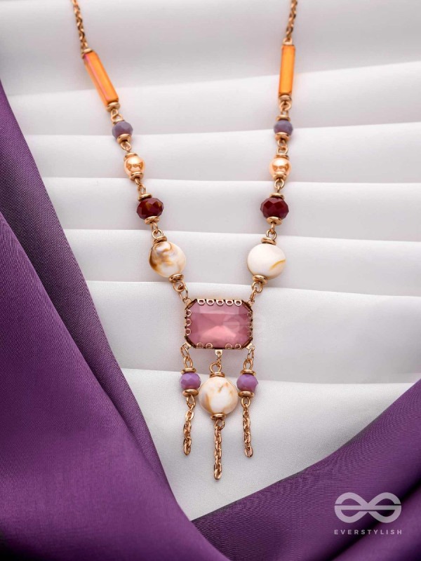 The Gem Carnivals - Multicolored Statement Neckpiece With Anti-Tarnish Coating 