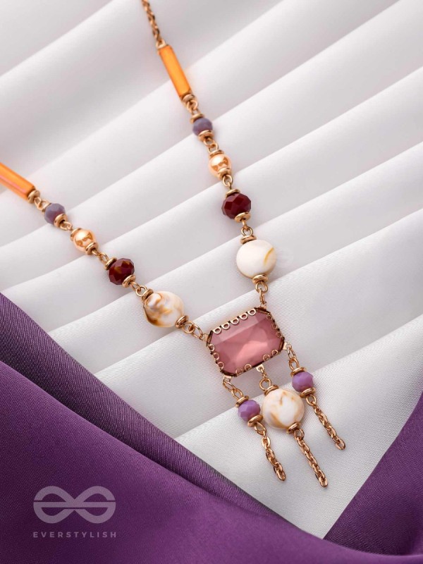 The Gem Carnivals - Multicolored Statement Neckpiece With Anti-Tarnish Coating 