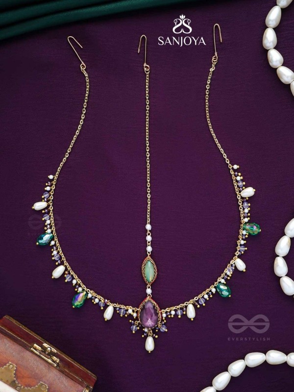 SIBIRA - SUPREME ROYALTY - STONE, BEADS AND GLASS DROPS EMBROIDERED MAANGTIKA