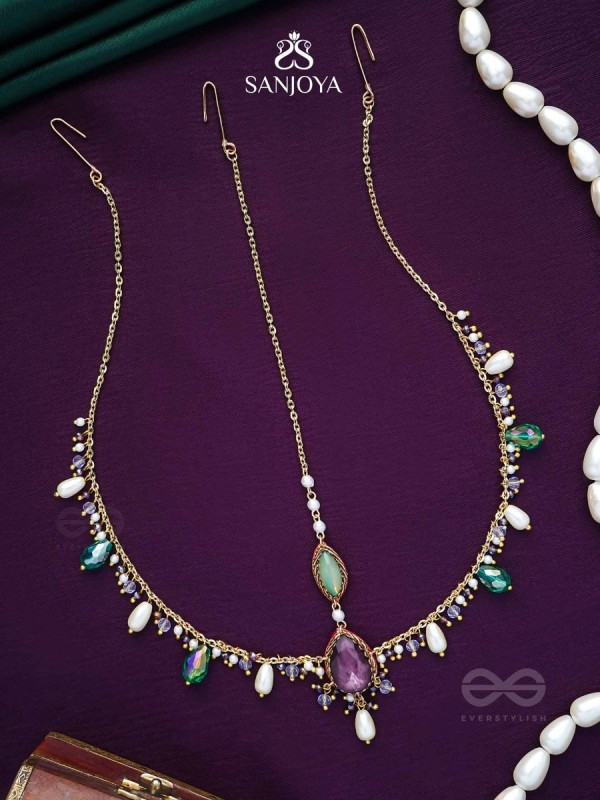 SIBIRA - SUPREME ROYALTY - STONE, BEADS AND GLASS DROPS EMBROIDERED MAANGTIKA