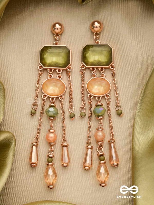 THE EMERALD CANOPY - EMBELLISHED DROP EARRINGS