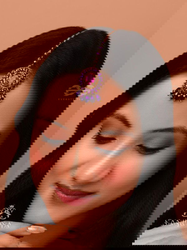 PRAAVRTI - THE SPIRITUAL ONE - STONE, CUTDANA AND BEADS EMBROIDERED MAANGTIKA