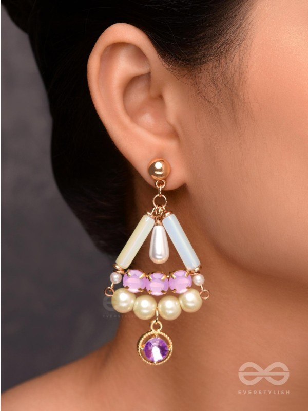 THE REGAL RADIANCE - GOLDEN EMBELLISHED EARRINGS