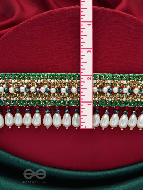 Shrimat - Decorated With Royalty - Pearls, Beads And Cutdana Hand Embroidered Neckpiece