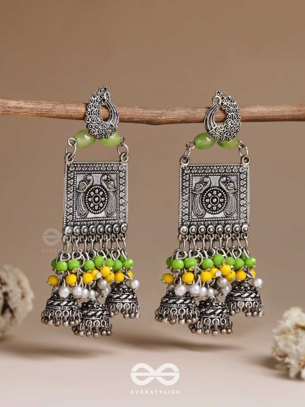 The Willow Wonders - Statement Oxidised And Beaded Earrings