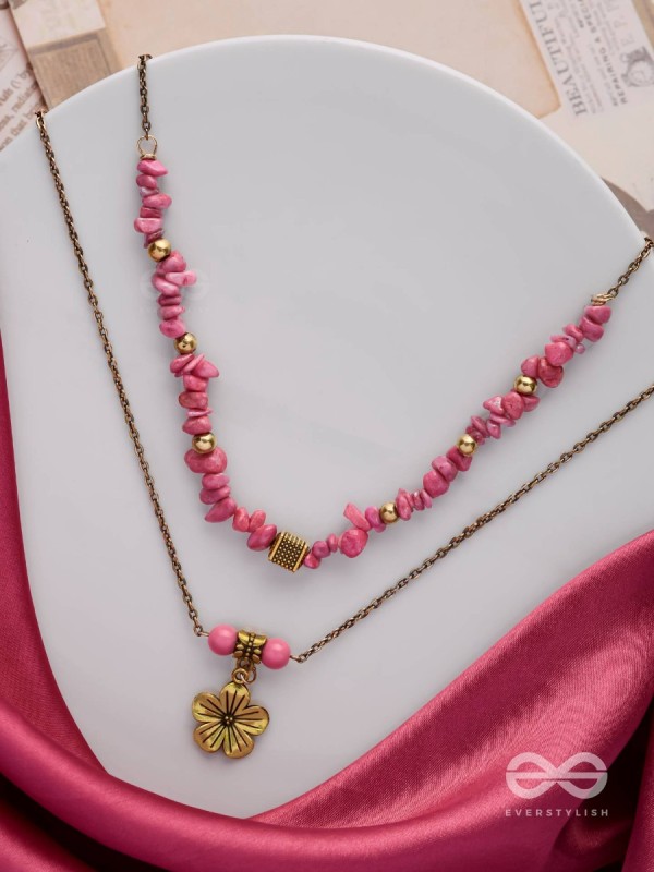 BLOSSOM BONANZA - GOLDEN MULTILAYERED NECKPIECE