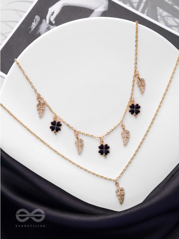 The Nocturnal Luck - Golden Multilayered Neckpiece With Anti-Tarnish Coating 