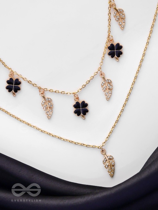 The Nocturnal Luck - Golden Multilayered Neckpiece With Anti-Tarnish Coating 