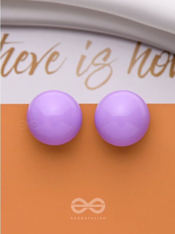 HOPPIN' HAPPINESS - PURPLE STATEMENT STUD EARRINGS
