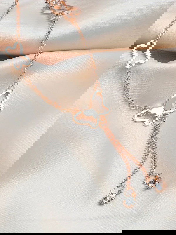 FLUTTERING MELODIES - CASUAL ROSEGOLD ANKLET