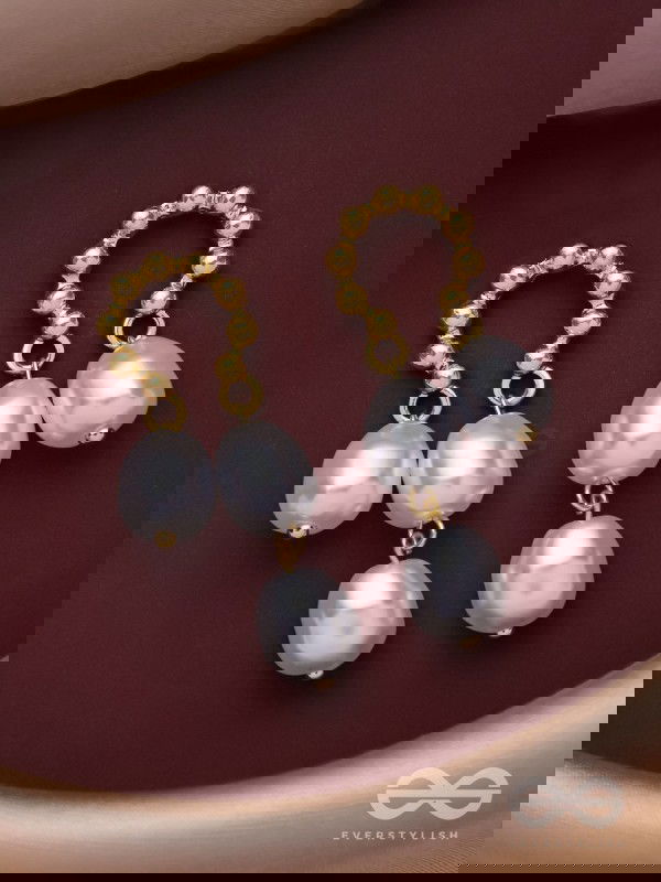 PEARLFECTLY DANGLING - GOLDEN EMBELLISHED DROP EARRINGS