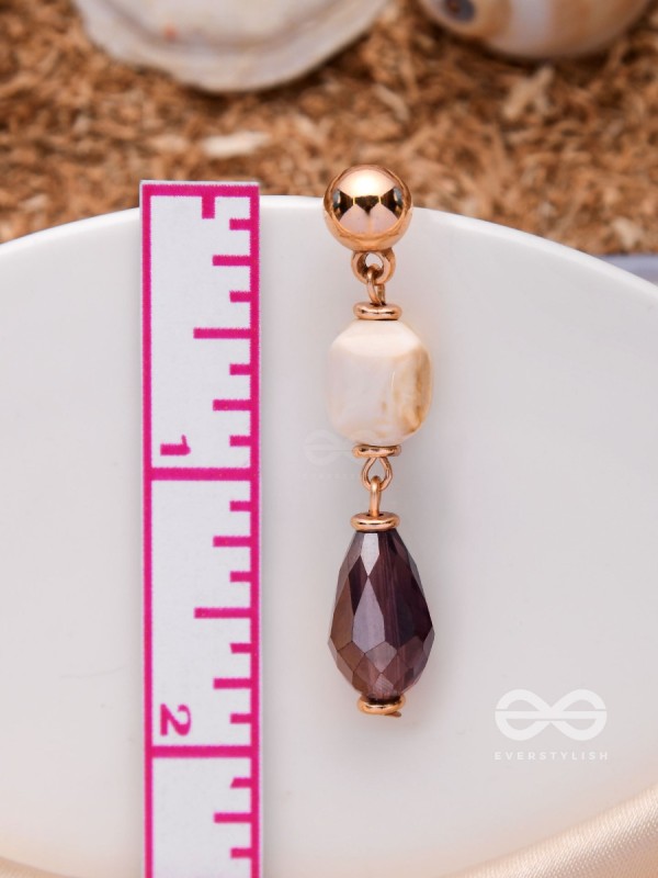 LUSTRE OF DUSK - GOLDEN EMBELLISHED EARRINGS