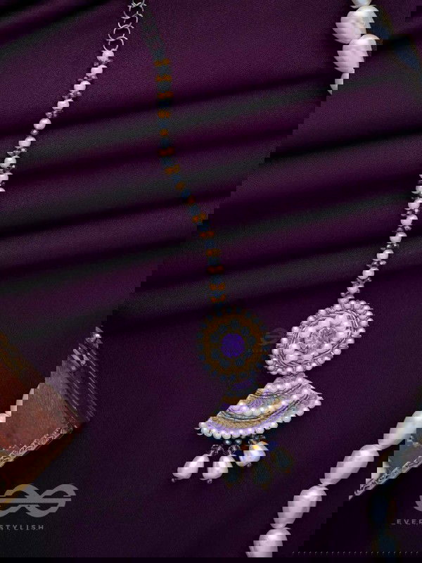 SVANIKA - THE RADIANT ONE - STONE, PEARL AND BEADS EMBROIDERED MAANGTIKA