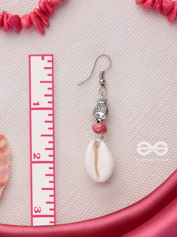 FINTASTIC SEAFISH SHELLS - OXIDISED DROP EARRINGS