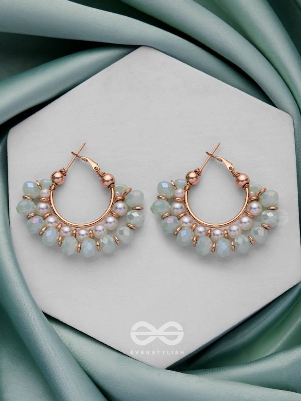 THE DREAMY DRIFT  - GOLDEN EMBELLISHED HOOP EARRINGS