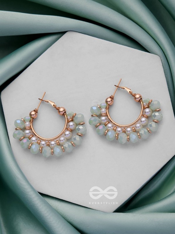 THE DREAMY DRIFT  - GOLDEN EMBELLISHED HOOP EARRINGS