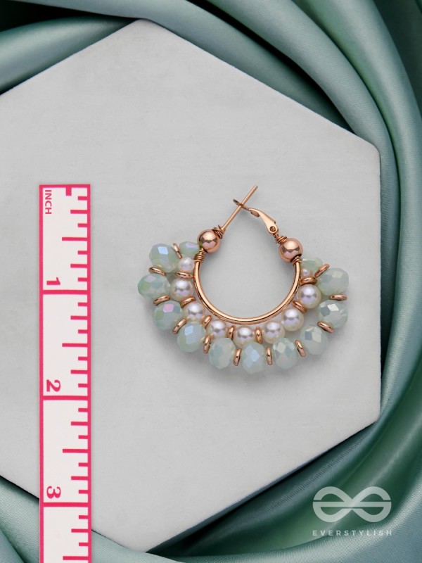 THE DREAMY DRIFT  - GOLDEN EMBELLISHED HOOP EARRINGS