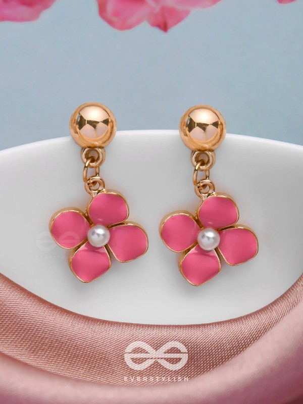 BLOOMLET DELIGHTS - GOLDEN EMBELLISHED EARRINGS