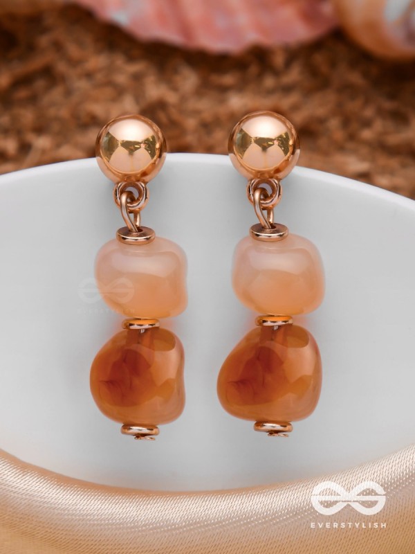 THE FADING BLAZE - GOLDEN EMBELLISHED EARRINGS