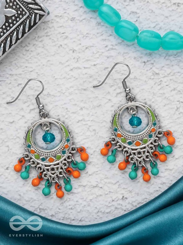 Tropical Tease - Enamelled Oxidised Earrings