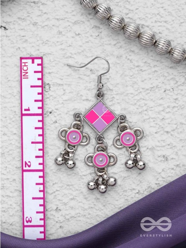 Dreamy Gala - Enamelled Oxidised Earrings