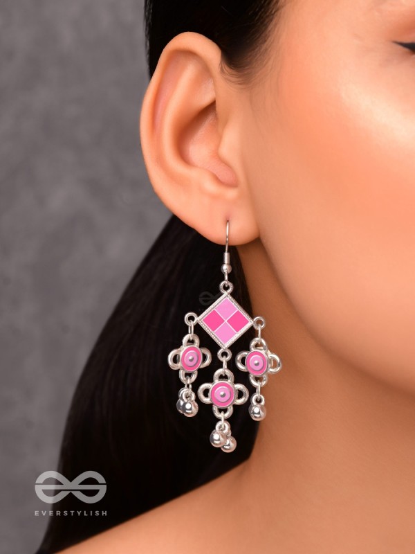 Dreamy Gala - Enamelled Oxidised Earrings