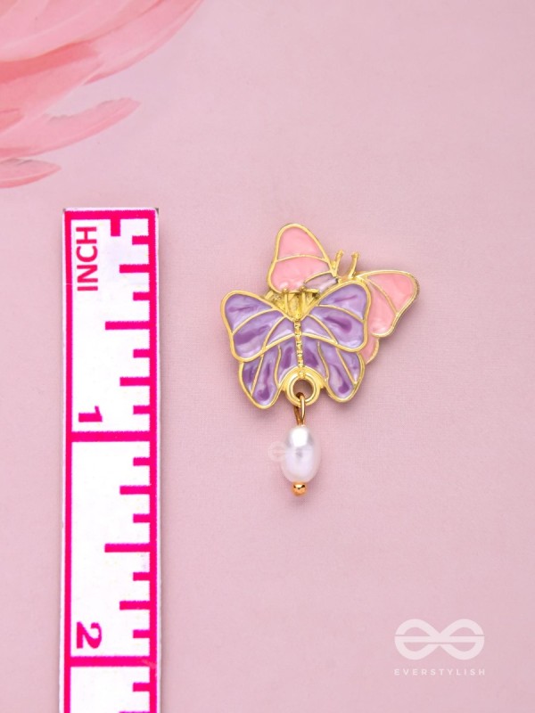 DUAL WING WONDERS - GOLDEN EMBELLISHED EARRINGS